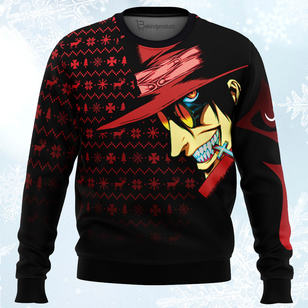 Dark Fanstasy Alucard Hellsing Ugly Christmas Sweater For Men & Women Christmas Gift Sweater PT208 - WeCustomit