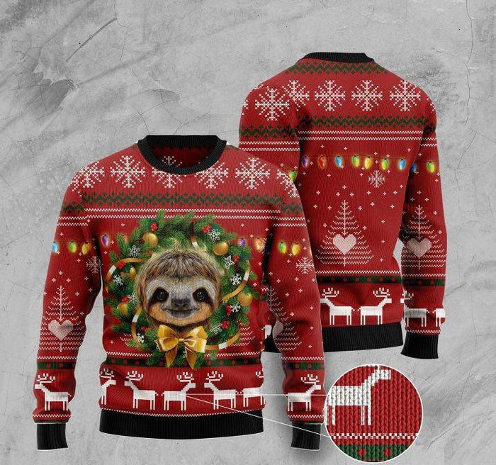 Deer And Sloth Ugly Christmas Sweater For Men & Women Christmas Gift Sweater US1601 - WeCustomit