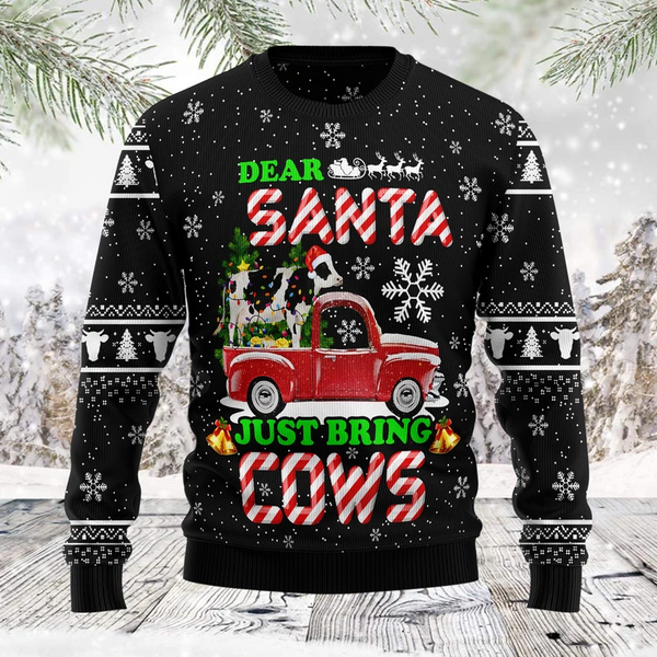 Deer Santa Ugly Christmas Sweater For Men & Women Christmas Gift Sweater US1964 - WeCustomit