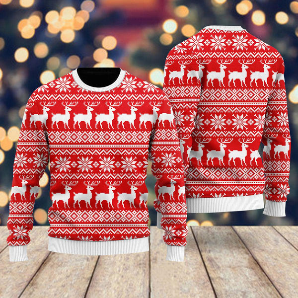 Deermas Christmas Is Lit Ugly Christmas Sweater For Men & Women Christmas Gift Sweater US1379 - WeCustomit
