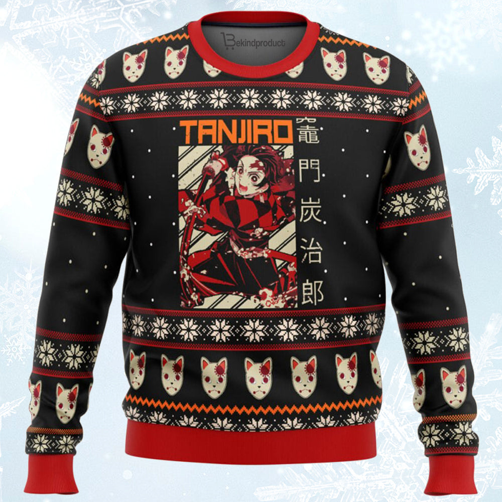 Demon Slayer Tanjiro Ugly Christmas Sweater For Men & Women Christmas Gift Sweater BH348 - WeCustomit