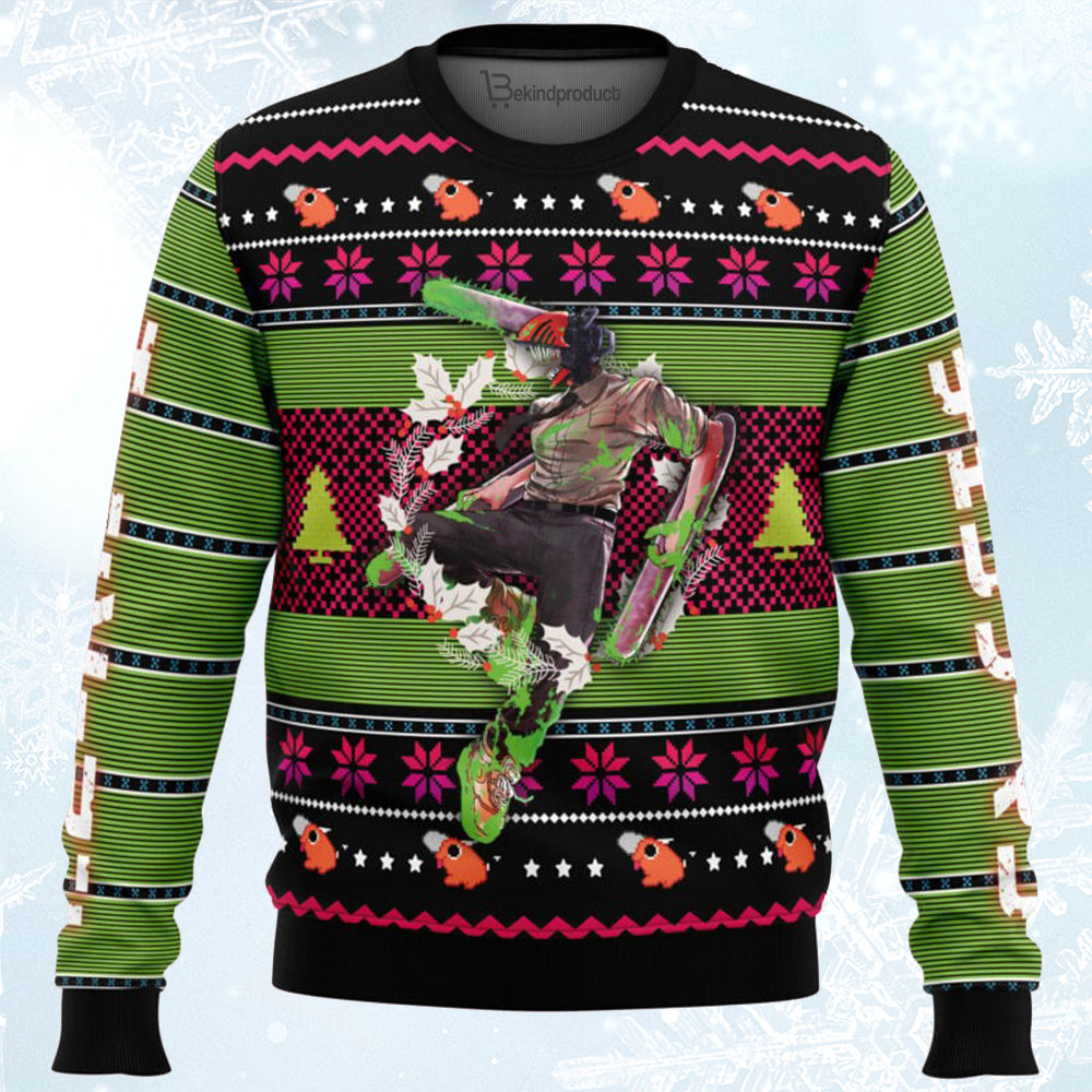 Denji Chainsaw Man Ugly Christmas Sweater For Men & Women Christmas Gift Sweater BH274 - WeCustomit
