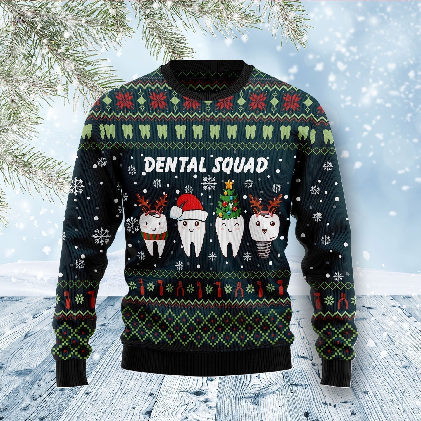 Dental Squad Ugly Christmas Sweater For Men & Women Christmas Gift Sweater US1541 - WeCustomit