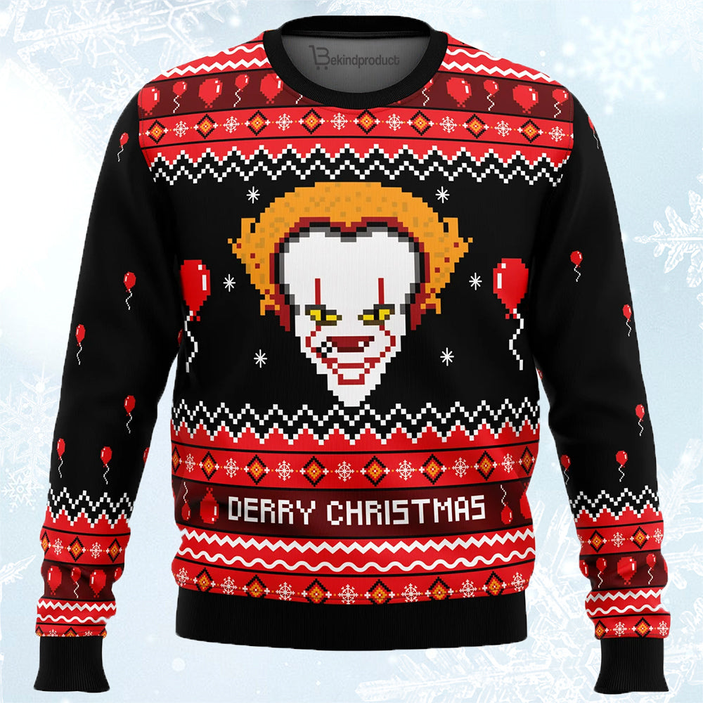 Derry Christmas IT Christmas Ugly Christmas Sweater For Men & Women Christmas Gift Sweater PT830 - WeCustomit