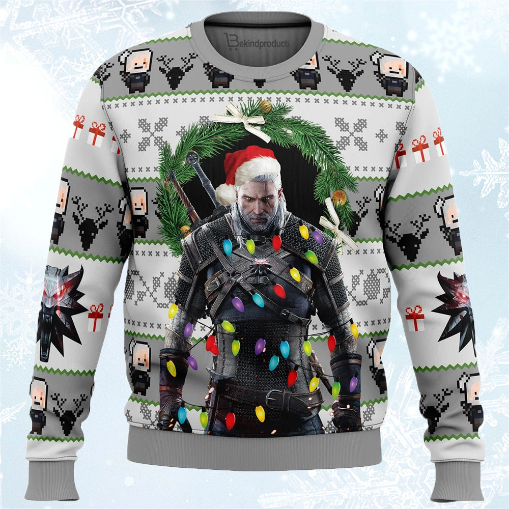 Diablo The Witcher Xmas Ugly Christmas Sweater For Men & Women Christmas Gift Sweater PT756 - WeCustomit