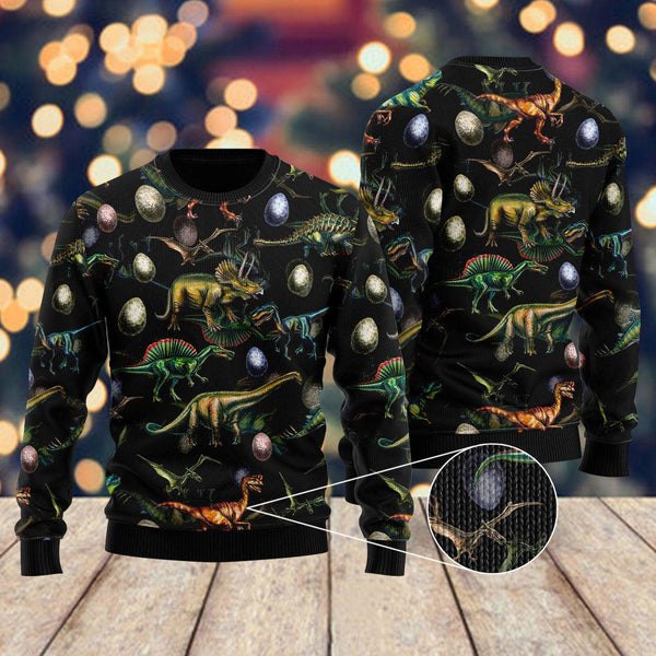 Dinosaurs Christmas Ugly Christmas Sweater For Men & Women Christmas Gift Sweater US1140 - WeCustomit