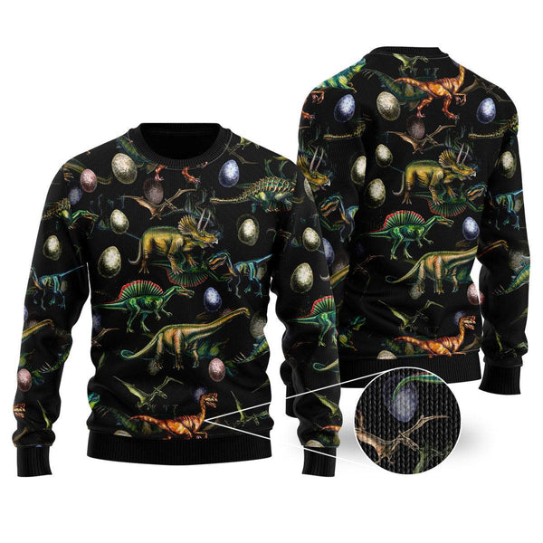 Dinosaurs Christmas Ugly Christmas Sweater For Men & Women Christmas Gift Sweater US1140 - WeCustomit