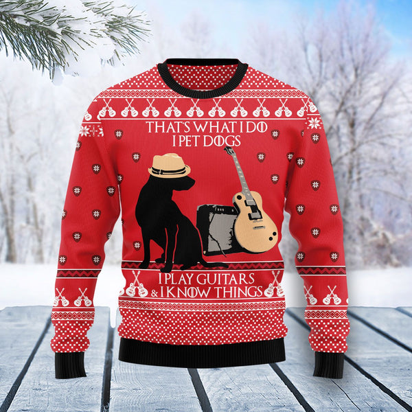 Dog Guitar Ugly Christmas Sweater For Men & Women Christmas Gift Sweater US1963 - WeCustomit