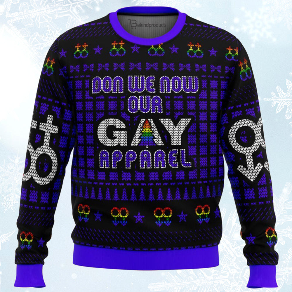 Don We Now Our Gay Apparel LGBT Ugly Christmas Sweater For Men & Women Christmas Gift Sweater BH273 - WeCustomit