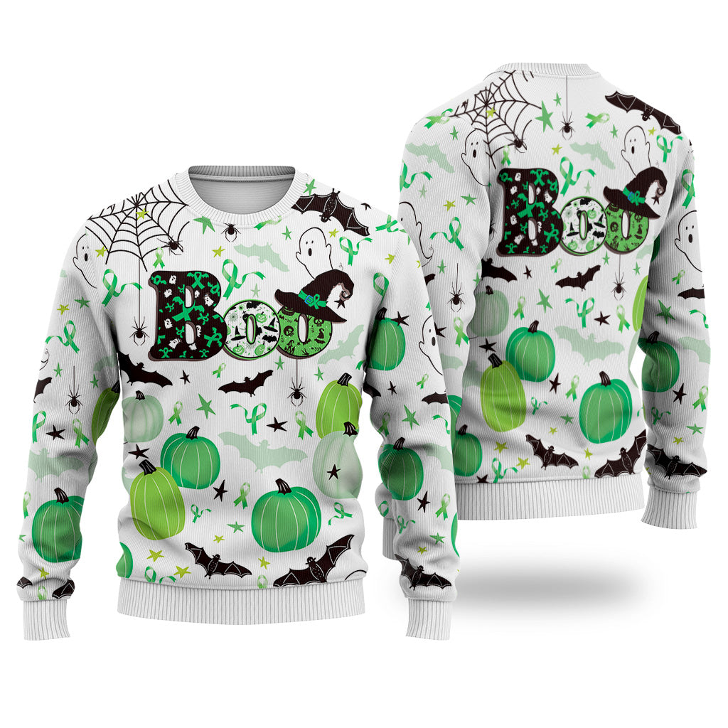 Donate Life Sweatshirt Happy Halloween Boo Sweater Knitted Sweater Print Fashion Sweatshirt For Everyone - WeCustomit