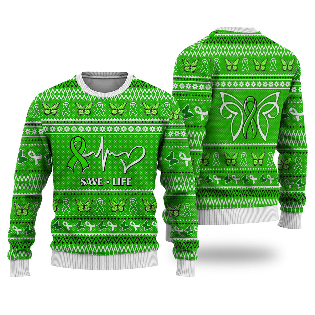 Donate Life Christmas Sweatshirt Nordic Seamless Knitted Sweater - Print Fashion Sweatshirt For Everyone - WeCustomit