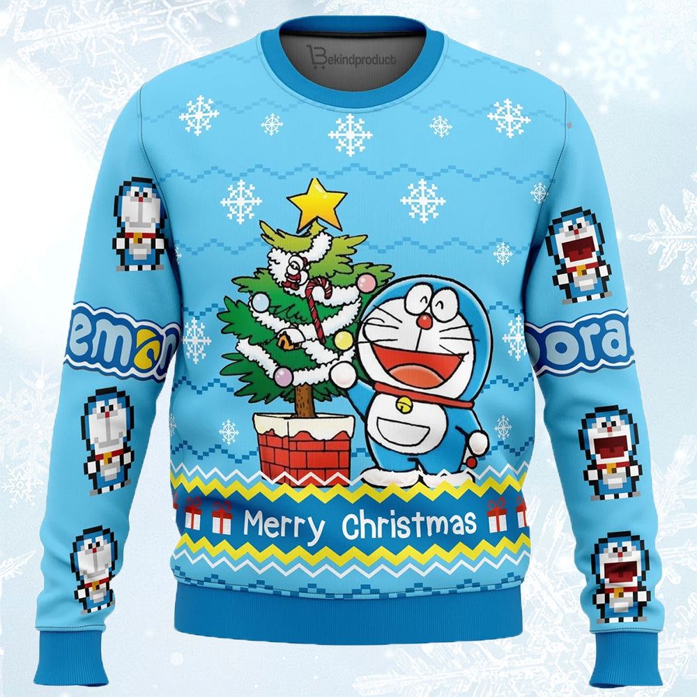 Doraemon Ugly Christmas Sweater For Men & Women Christmas Gift Sweater BH511 - WeCustomit