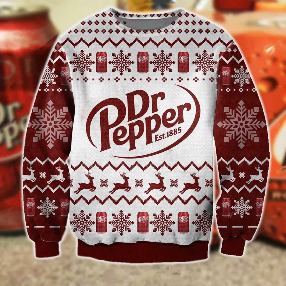 Dr Pepper Christmas Holiday Ugly Sweater - WeCustomit