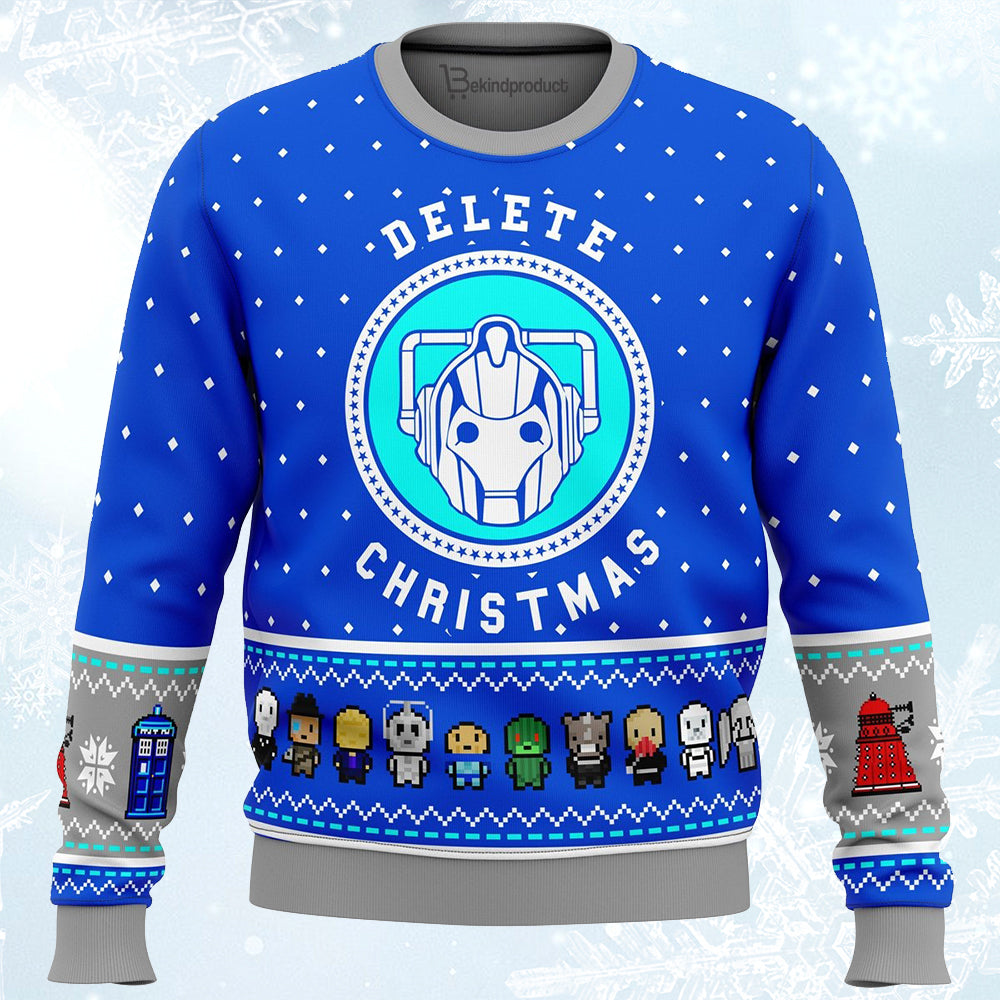 Dr Who Dalek Ugly Christmas Sweater For Men & Women Christmas Gift Sweater PT272 - WeCustomit