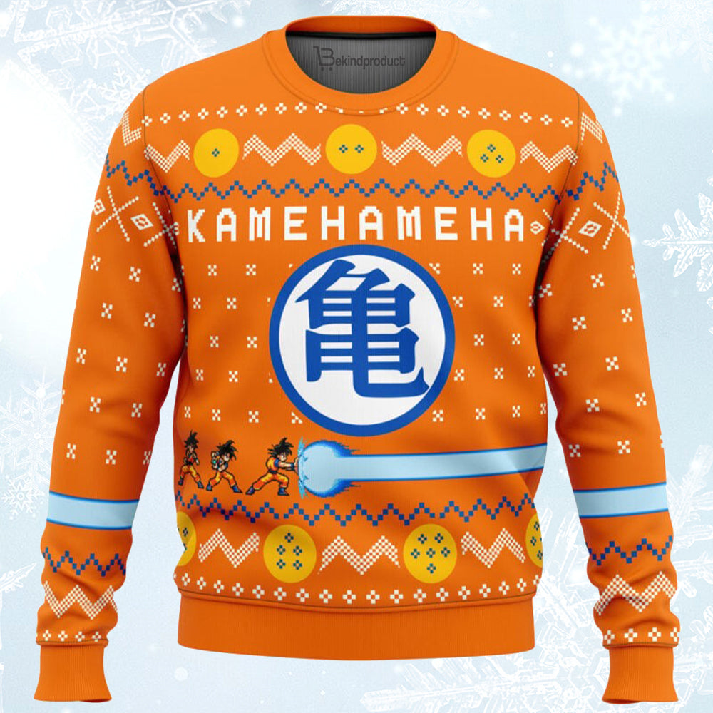 Dragon Ball Z Kamehameha Ugly Christmas Sweater For Men & Women Christmas Gift Sweater BH073 - WeCustomit