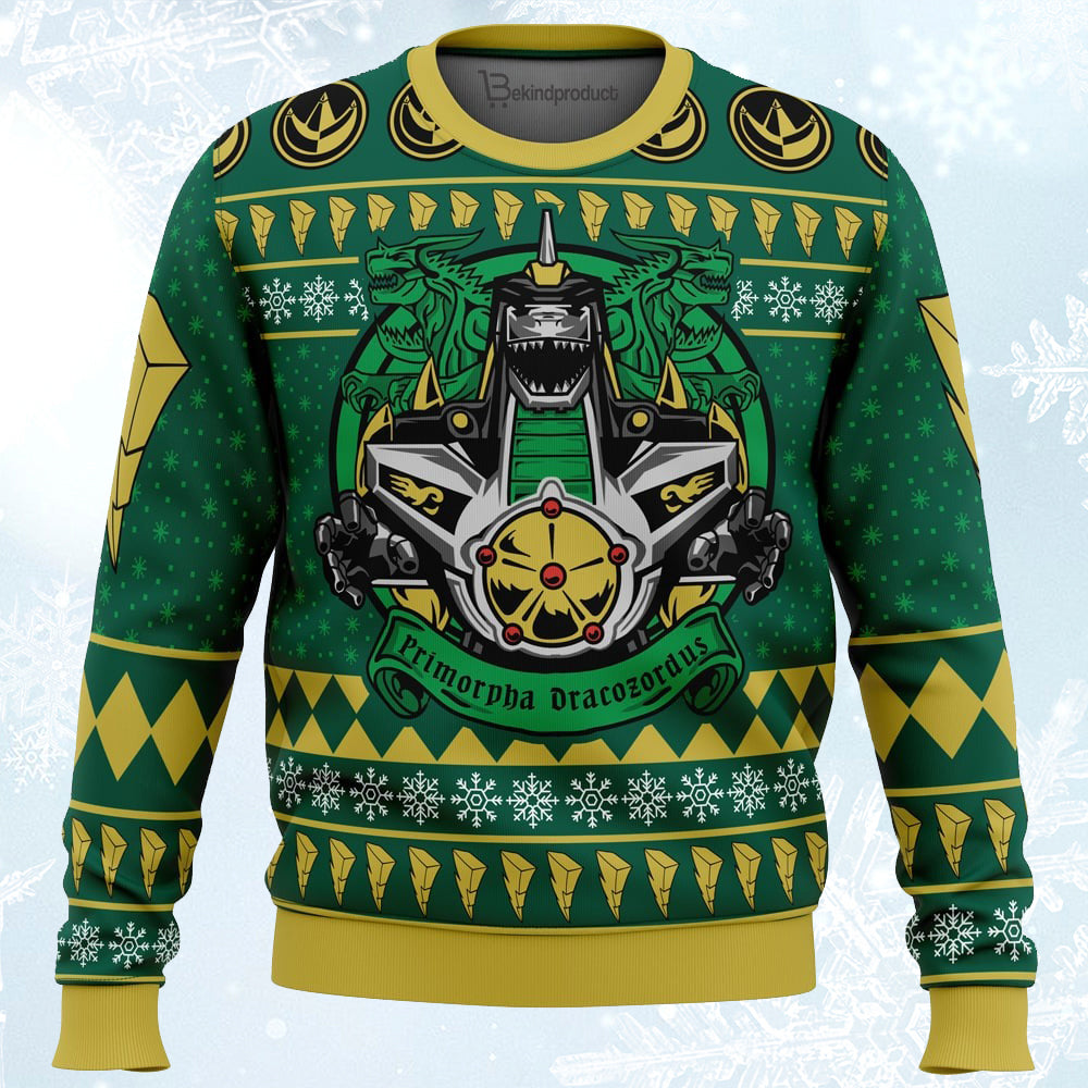 Dragonzord Power Rangers Ugly Christmas Sweater For Men & Women Christmas Gift Sweater PT716 - WeCustomit