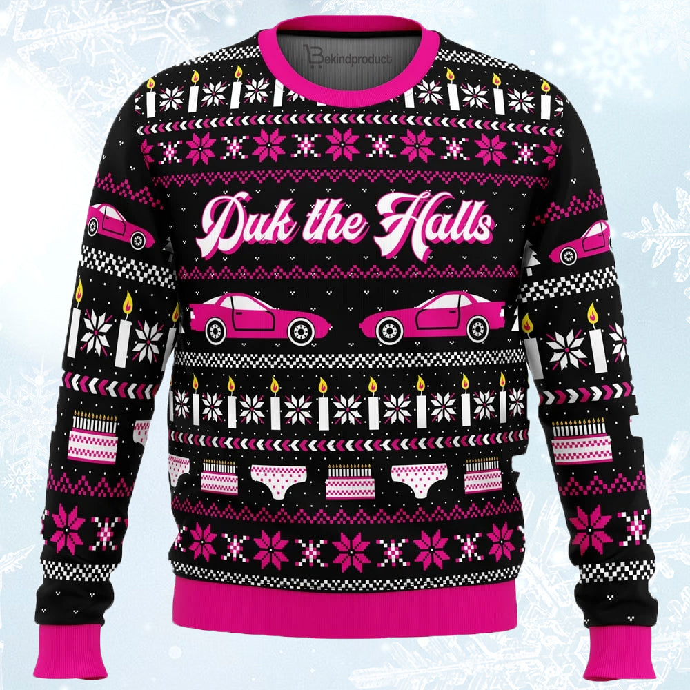 Duk the Halls Sixteen Candles Ugly Christmas Sweater For Men & Women Christmas Gift Sweater PT758 - WeCustomit