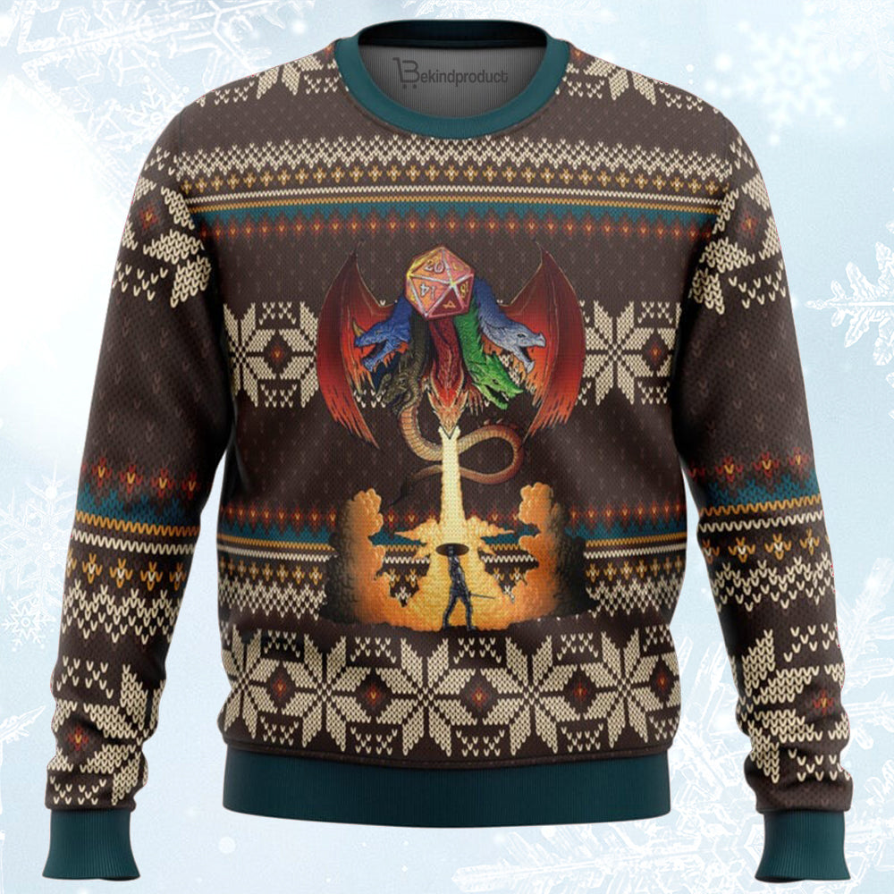 Dungeons & Dragons Ugly Christmas Sweater For Men & Women Christmas Gift Sweater BH186 - WeCustomit
