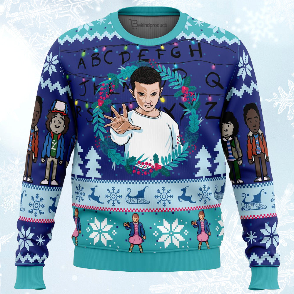 Eleven Stranger Things Ugly Christmas Sweater For Men & Women Christmas Gift Sweater PT151 - WeCustomit