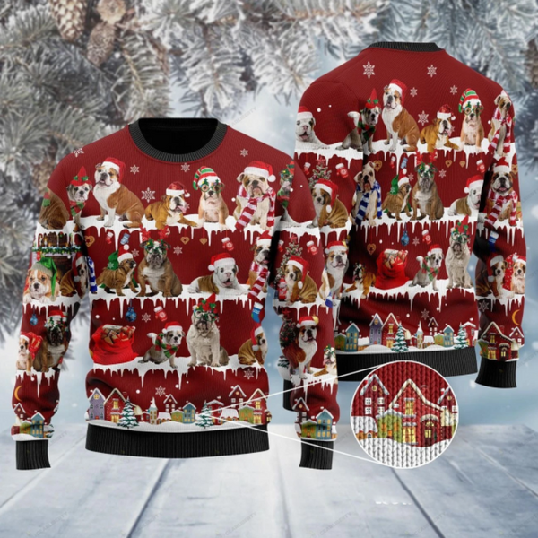 Dog Merry Christmas Ugly Christmas Sweater For Men & Women Christmas Gift Sweater US1594 - WeCustomit