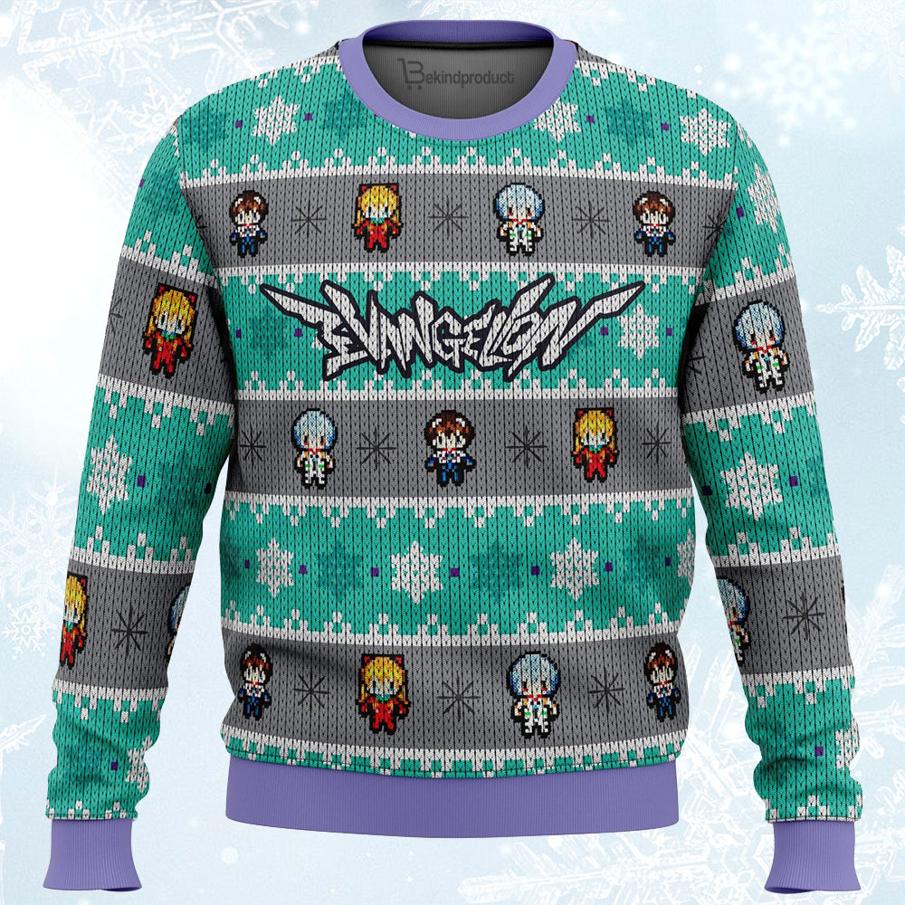 Evangelion Units Neon Genesis Evangelion Ugly Christmas Sweater For Men & Women Christmas Gift Sweater PT071 - WeCustomit