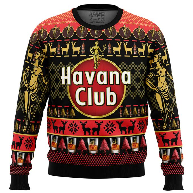Unisex Havana Club 3D Ugly Christmas Sweater For Men & Women Christmas Gift Sweater BH1229 - WeCustomit