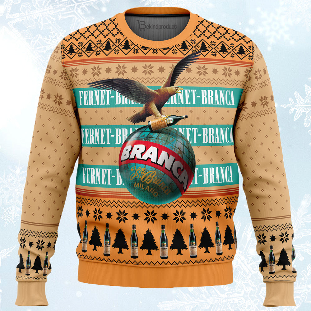 Fernet Branca Ugly Christmas Sweater For Men & Women Christmas Gift Sweater PT604 - WeCustomit