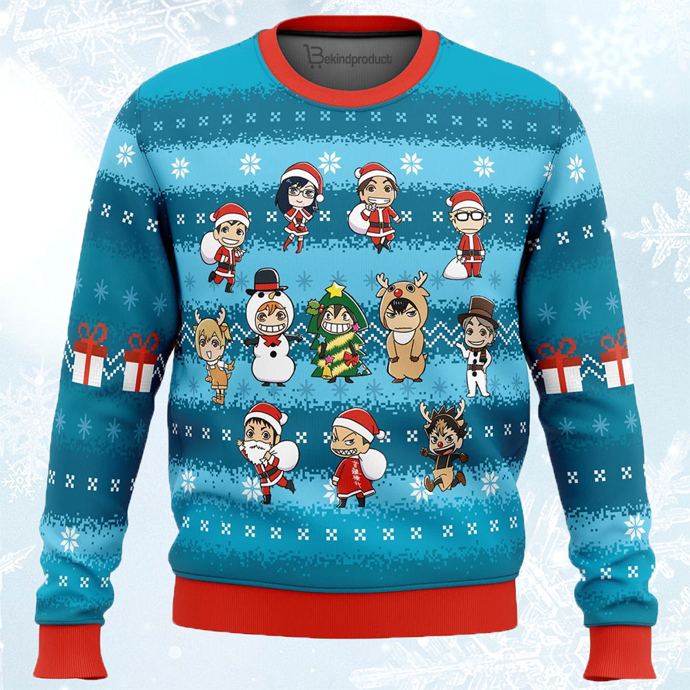 Festive Haikyuu Ugly Christmas Sweater For Men & Women Christmas Gift Sweater PT695 - WeCustomit