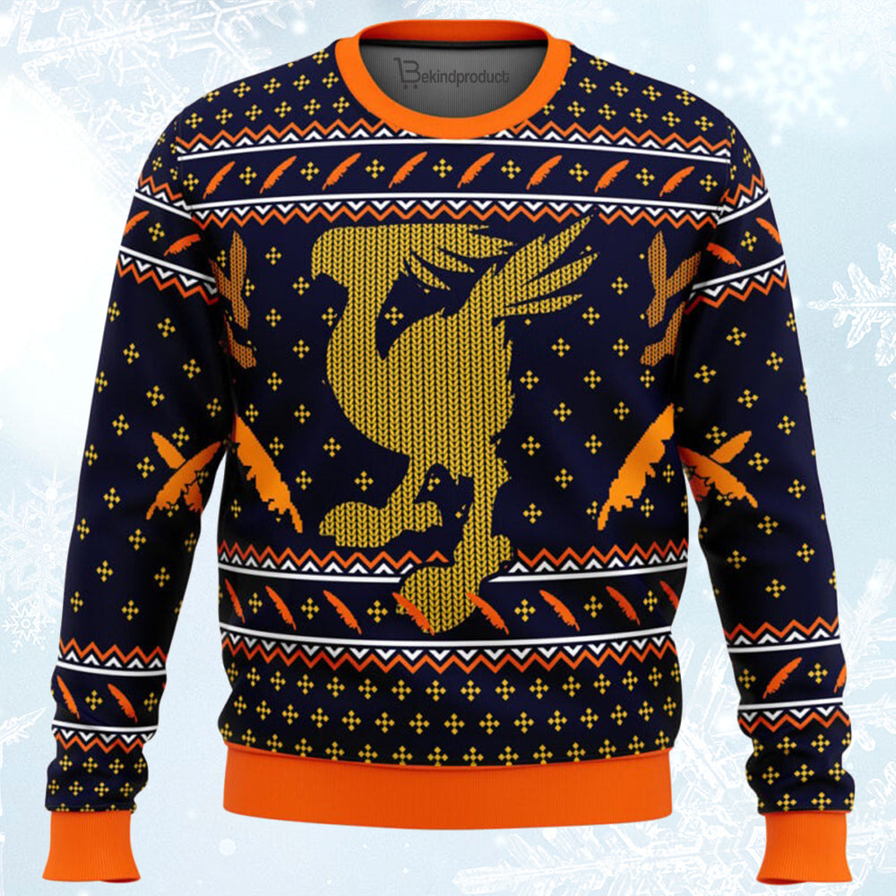 Final Fantasy Chocobo Ugly Christmas Sweater For Men & Women Christmas Gift Sweater BH185 - WeCustomit