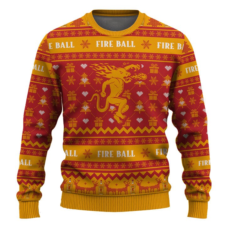 Fireball Snowing Christmas Ugly Sweater - WeCustomit