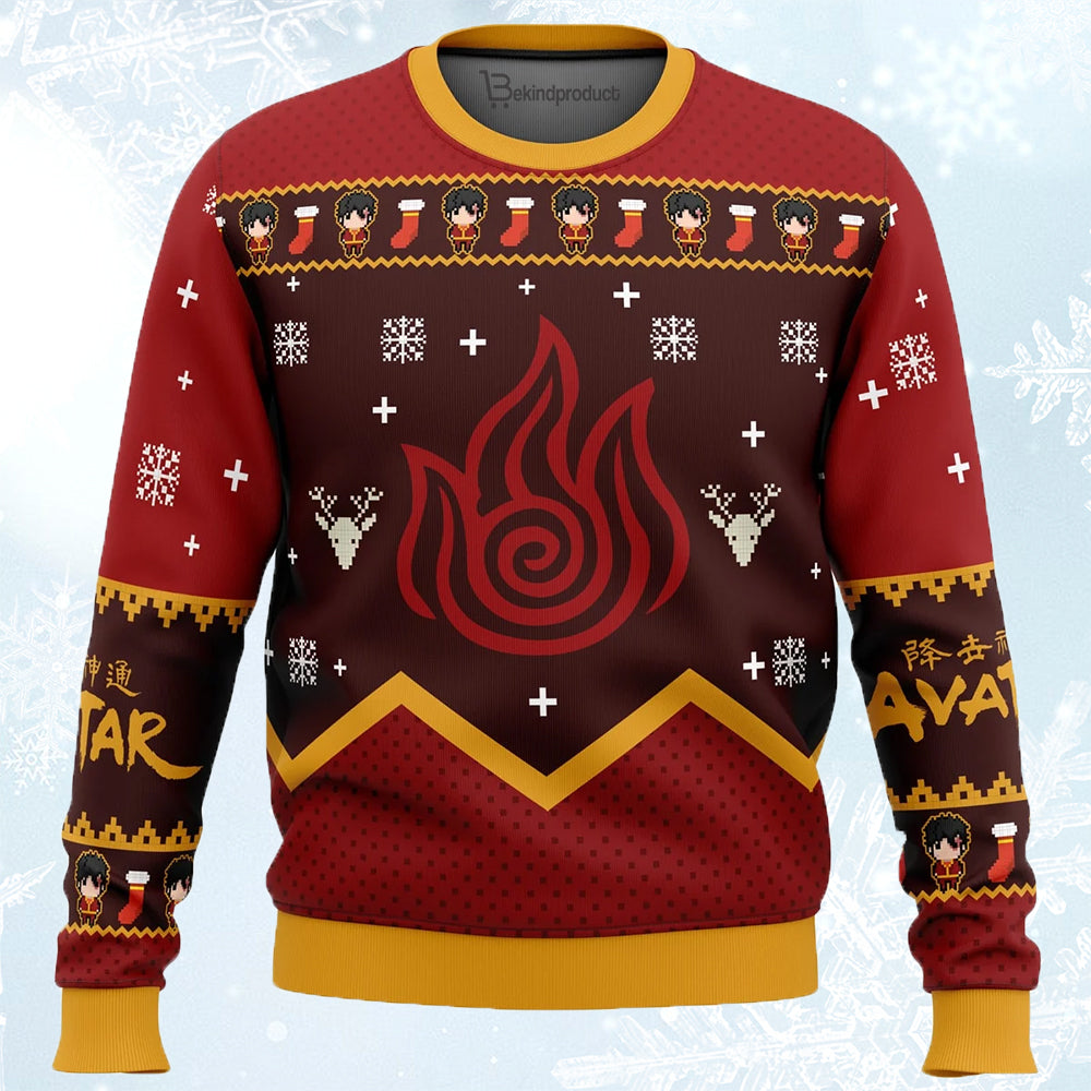 Firebenders Fire Nation Avatar Ugly Christmas Sweater For Men & Women Christmas Gift Sweater PT797 - WeCustomit