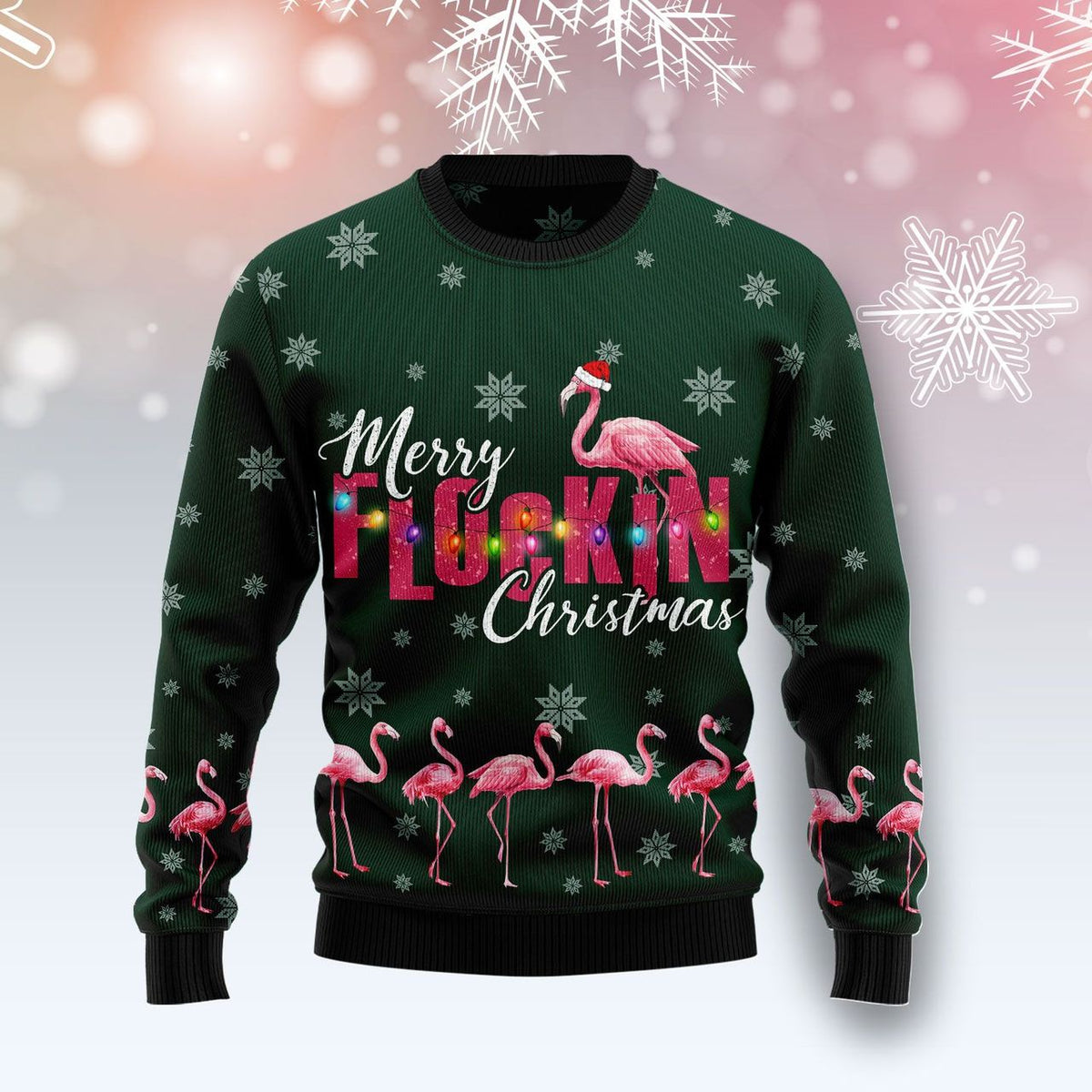 Merry Flockin Christmas Ugly Christmas Sweater For Men & Women Christmas Gift Sweater US1251 - WeCustomit