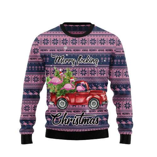 Merry Flocking Christmas Ugly Christmas Sweater For Men & Women Christmas Gift Sweater US1253 - WeCustomit