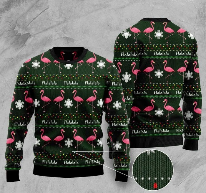 Flamingo Christmas Ugly Christmas Sweater For Men & Women Christmas Gift Sweater US1750 - WeCustomit