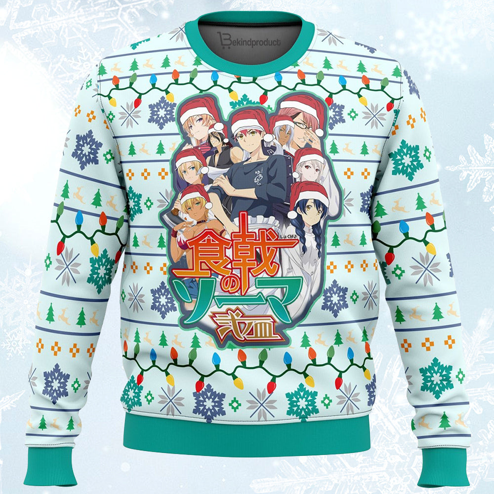 Food Wars Fight to Conquer Ugly Christmas Sweater For Men & Women Christmas Gift Sweater PT269 - WeCustomit