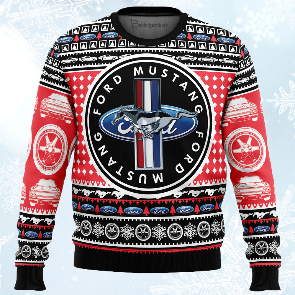 Ford Mustang Ugly Christmas Sweater For Men & Women Christmas Gift Sweater PT606 - WeCustomit
