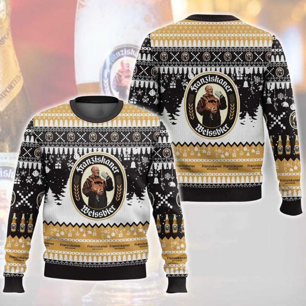 Franziskaner Weissbier Christmas Ugly Sweater - WeCustomit