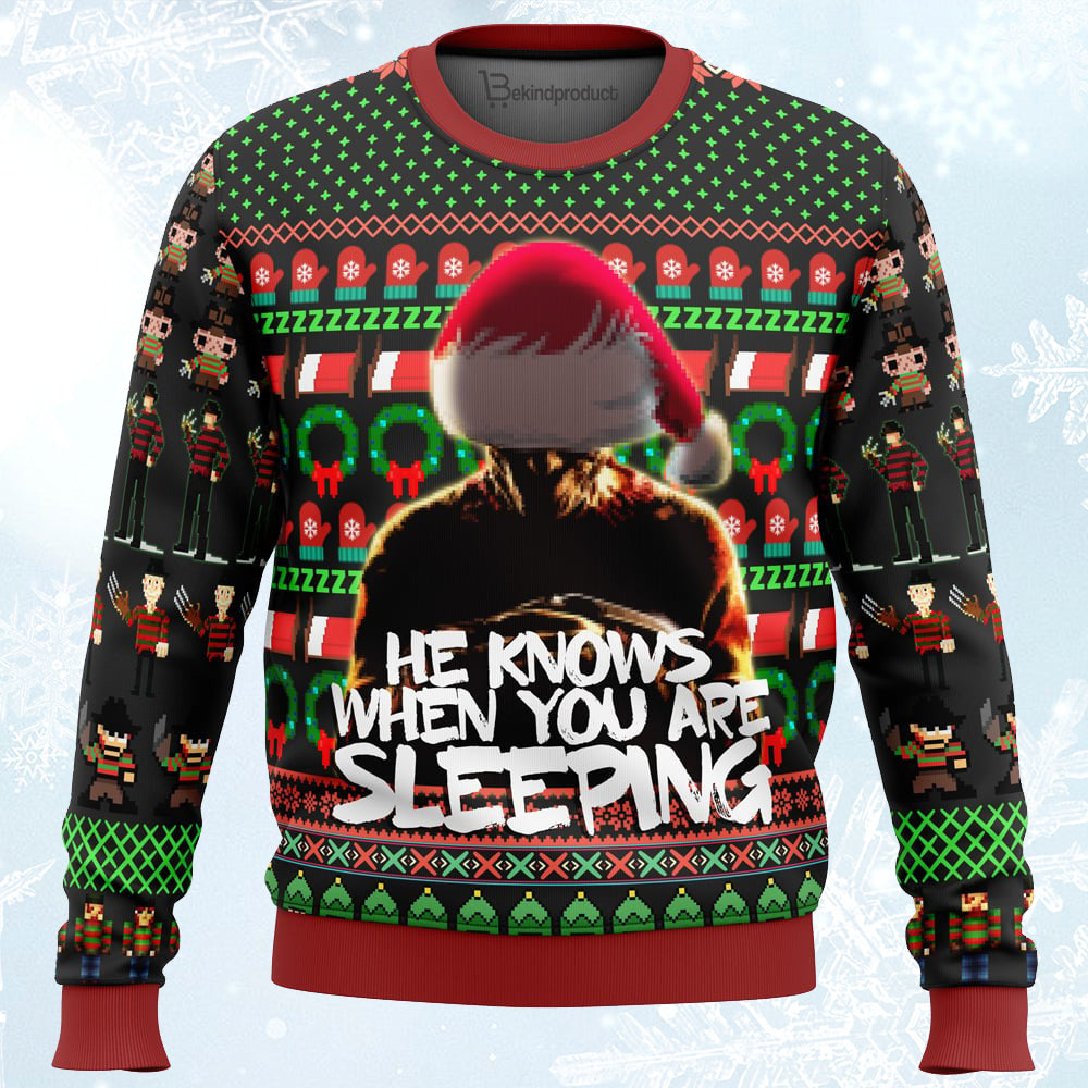 Freddy Krueger A Nightmare on Elm Street Ugly Christmas Sweater For Men & Women Christmas Gift Sweater PT069 - WeCustomit