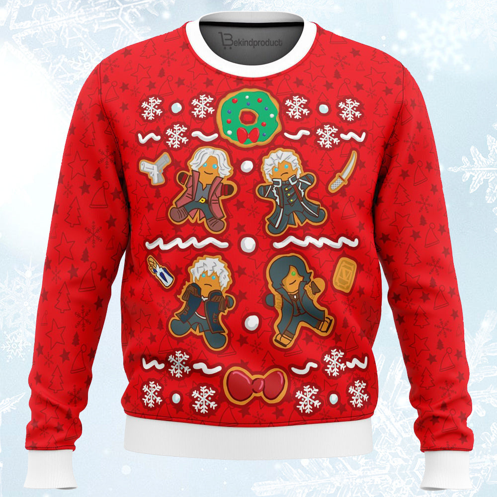 Fresh Baked Devil Hunters Devil May Cry Ugly Christmas Sweater For Men & Women Christmas Gift Sweater PT296 - WeCustomit