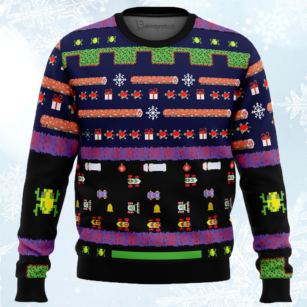 Frogger Ugly Christmas Sweater For Men & Women Christmas Gift Sweater PT833 - WeCustomit