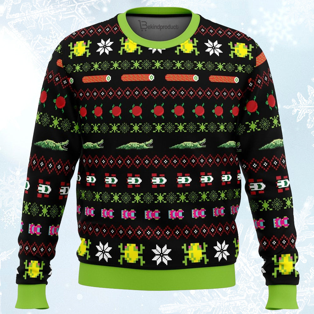 Frogs, Logs & Automobiles Frogger Ugly Christmas Sweater For Men & Women Christmas Gift Sweater PT374 - WeCustomit