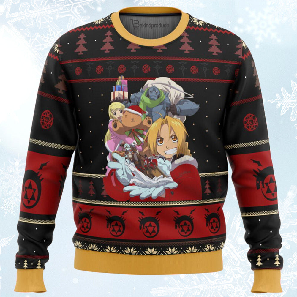 Fullmetal Alchemist Holidays Ugly Christmas Sweater For Men & Women Christmas Gift Sweater BH426 - WeCustomit