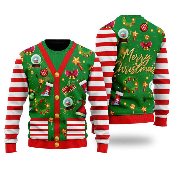 Funny Christmas Cardigan Style Ugly Christmas Sweater For Men & Women Christmas Gift Sweater US1387 - WeCustomit