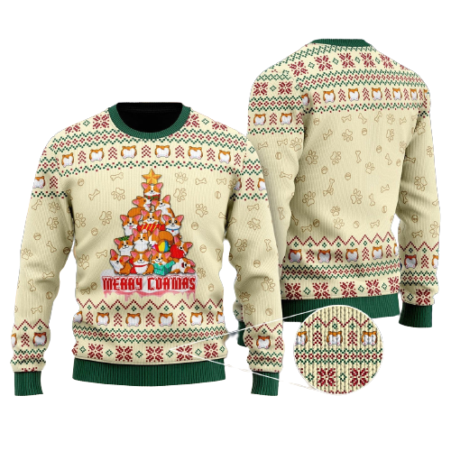 Funny Dog Merry Corgmas Ugly Christmas Sweater For Men & Women Christmas Gift Sweater US1452 - WeCustomit
