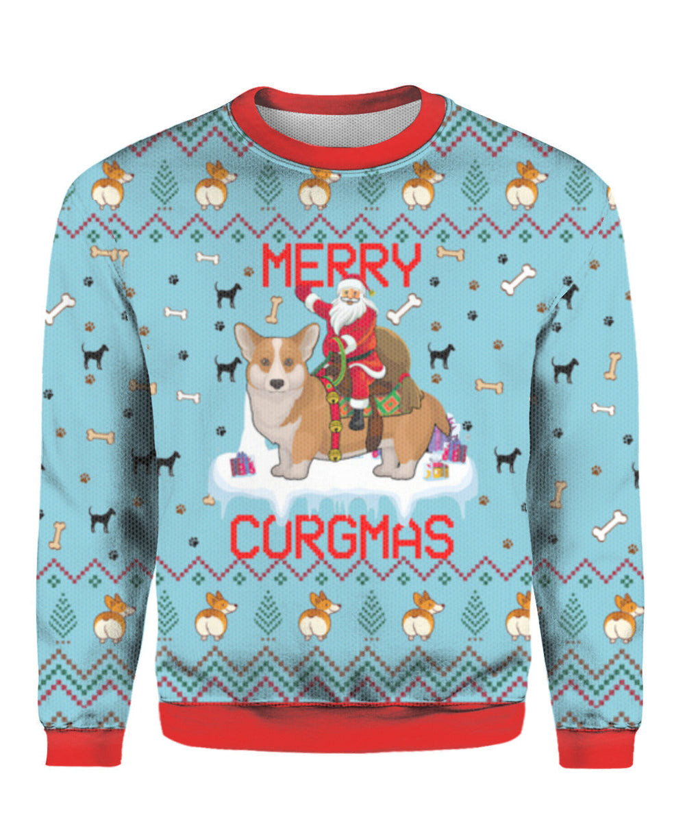 Funny Dog Merry Corgmas Ugly Christmas Sweater For Men & Women Christmas Gift Sweater US1292 - WeCustomit