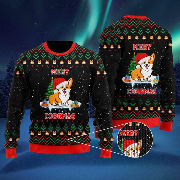 Funny Dog Merry Corgmas Ugly Christmas Sweater For Men & Women Christmas Gift Sweater US1783 - WeCustomit