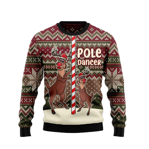 Funny Pole Dancer Ugly Christmas Sweater For Men & Women Christmas Gift Sweater US1338 - WeCustomit