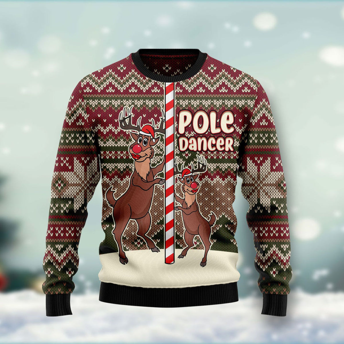 Funny Pole Dancer Ugly Christmas Sweater For Men & Women Christmas Gift Sweater US1338 - WeCustomit