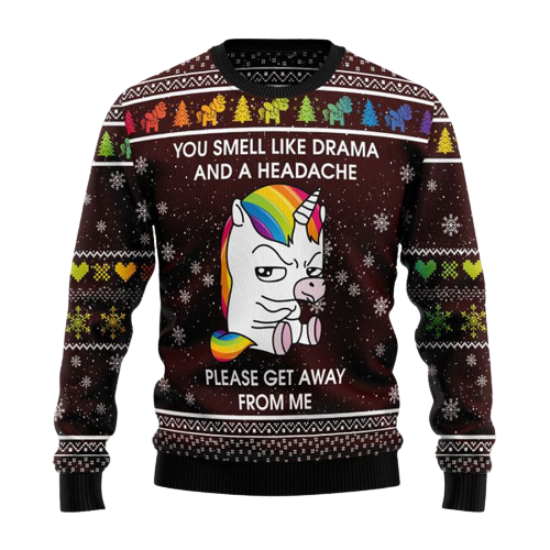 Funny Unicorn Ugly Christmas Sweater For Men & Women Christmas Gift Sweater US1242 - WeCustomit