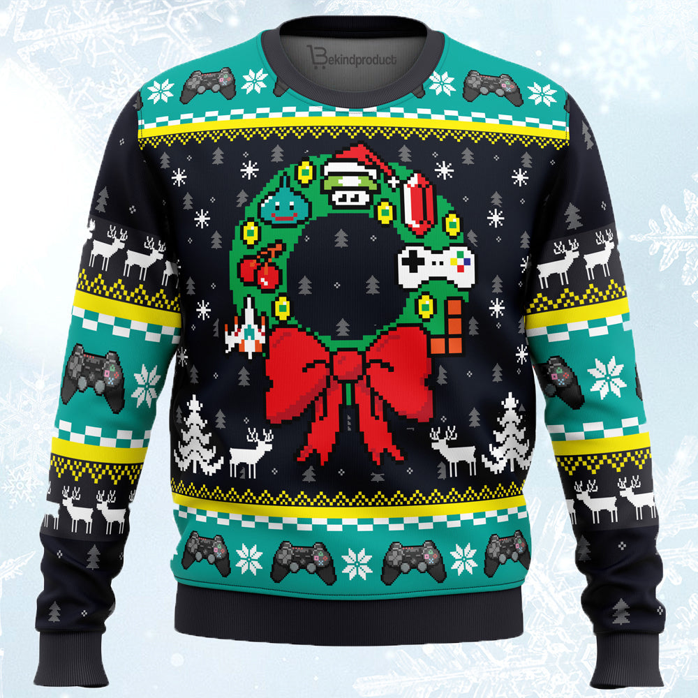Game On Gamer Ugly Christmas Sweater For Men & Women Christmas Gift Sweater PT528 - WeCustomit